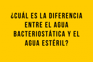 agua bacteriostatica agua esteril