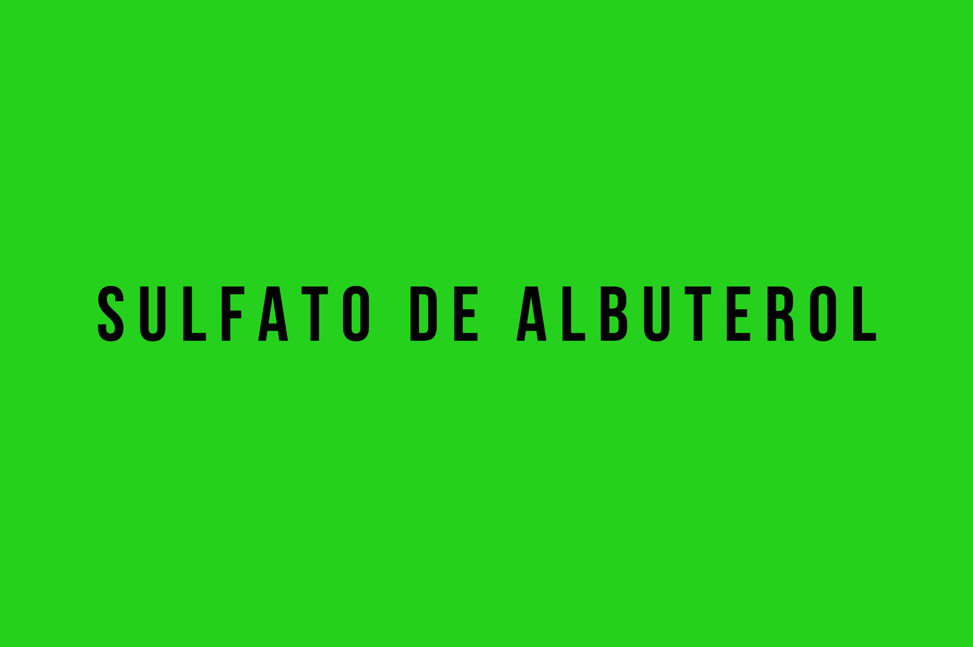 Sulfato de albuterol