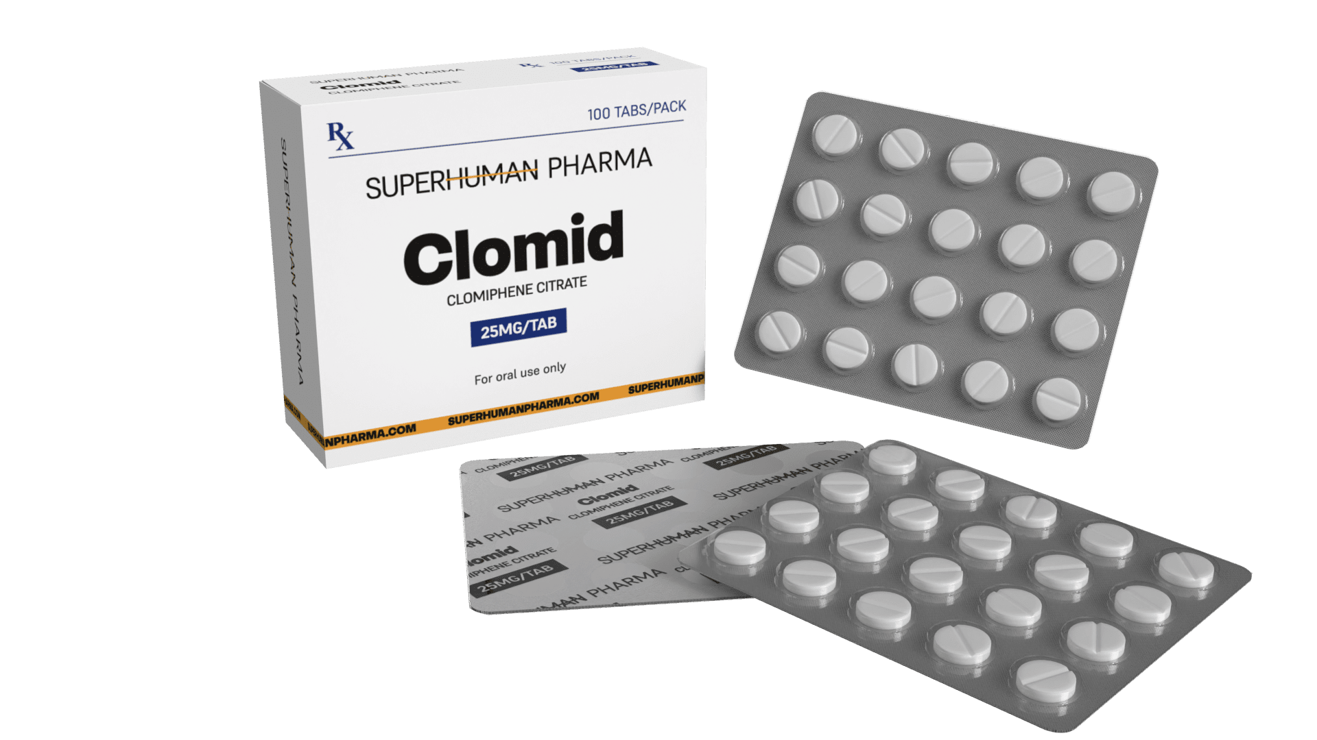 Clomid 25 mg [100 comprimidos] SuperHuman Pharma: Utilizado en la terapia post ciclo